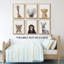 Ensemble de 6 décorations murales pour chambre de bébé safari, reproductions de photos d'animaux mignons sur toile