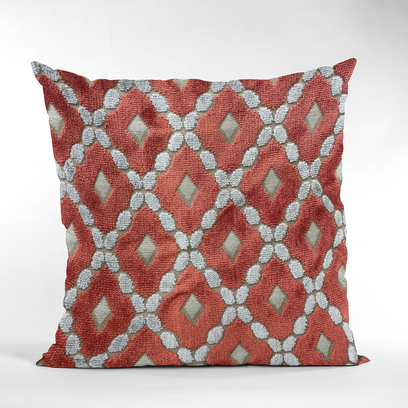 Geometric Linen Outdoor Throw Pillow, 20" x 20", Square