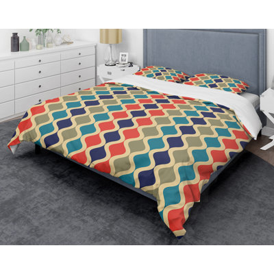 Ensemble de housse de couette mid-century 