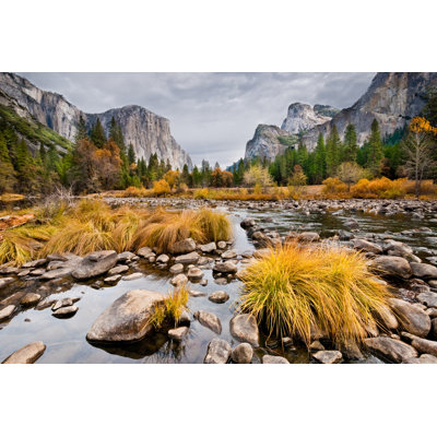 Merced River In The Fall - Wrapped Canvas Art Prints