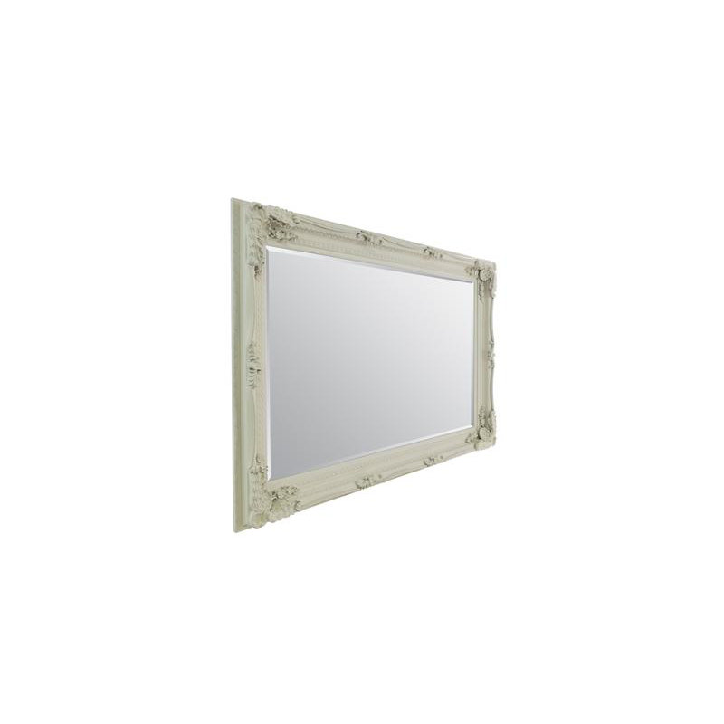 Fallin Flat Wall Mirror, 175cm H x 90cm W x 10cm D, Cream