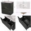 Meuble-lavabo de 30 po avec lavabo en céramique, tiroirs pleine extension, conception cannelée, glissières de tiroir à fermeture en douceur-587210081