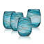 Color Swirl 16 oz. Stemless Wine Glasses-2017066065