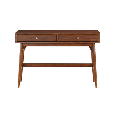 Sofa Table With Drawers Brown Finish Living Room Furniture 1Pc