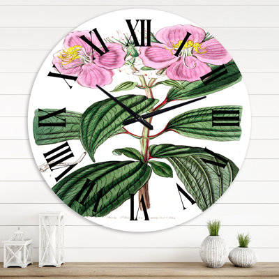 Végétal rétro Vintage Plant III - horloge murale traditionnelle