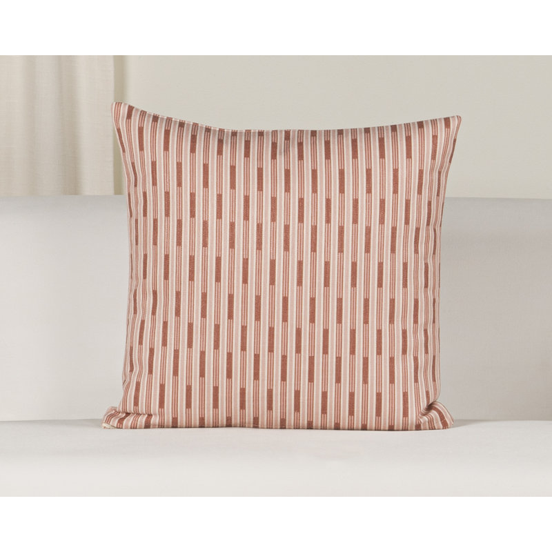Benton Stripe Accent Pillow, Polyester, Square 18", Red