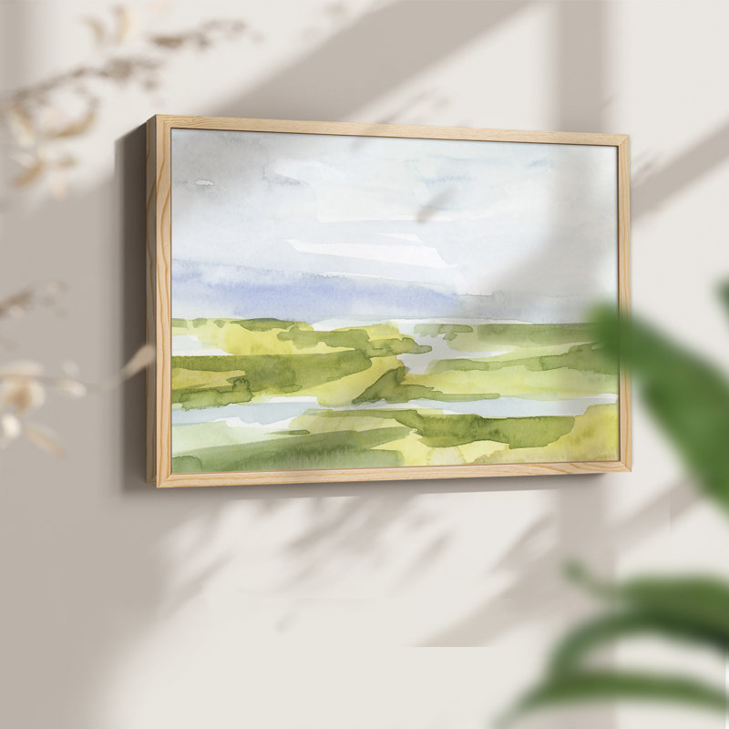Watery Lowlands III - Reproduction encadrée - Restickable, Naturel, H 11 po x l 14 po