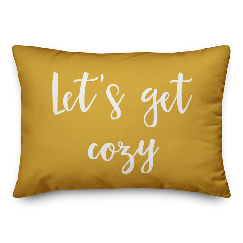 Mustard Yellow Spun Polyester Lumbar Throw Pillow