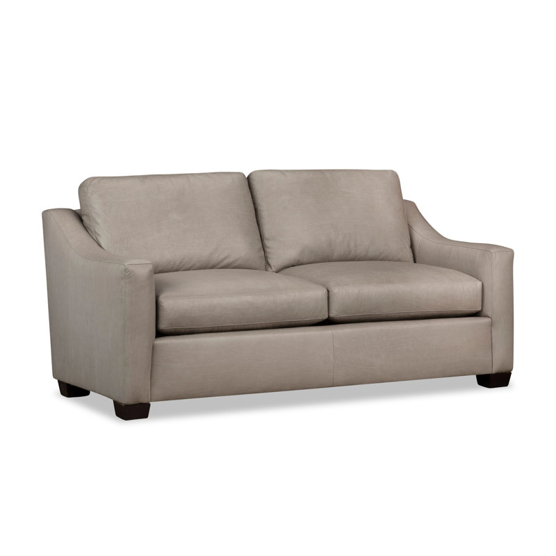 Canapé en cuir véritable 78 po Cranbrook, Cuir véritable Nantucket Stone