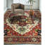 Tapis oriental en laine noué à la main en ivoire / rouge / bleu-106953335