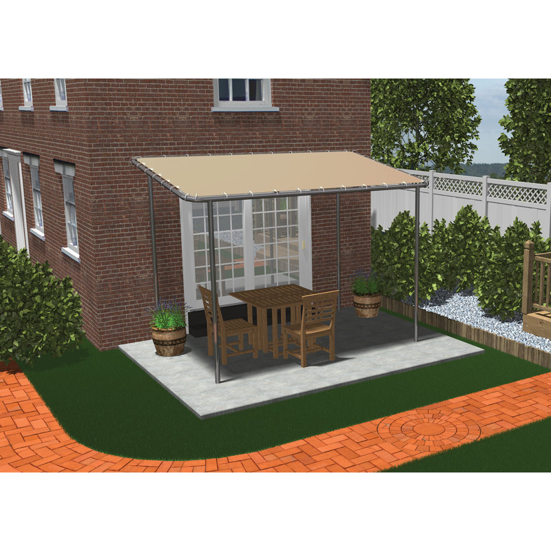 ShelterLogic 10' x 6' Beige Steel Frame Lean-To Canopy
