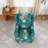Modern Accent Chair with Retro Wood Legs, Comfy Upholstered Armchair-974189904