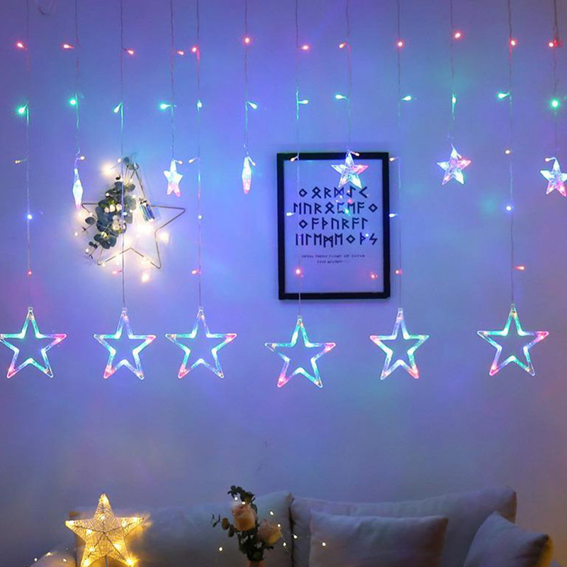 Hannie 2 - Bulb 138'' Plug-in LED Curtain String Light, Colour