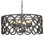 6 - Light Candle Style Drum Chandelier with Wrought Iron Accents