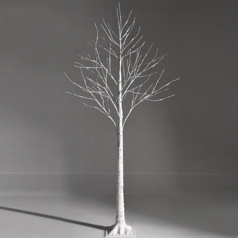 Kaidyn 5 Ft. Led Lighted Artificial White Twig Birch Tree Tabletop Christmas Tree
