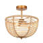 Jax 3 - Light 14'' Simple Drum Semi Flush Mount With Beaded Accents