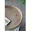 Grande table d'appoint 23 po blanche vieillie