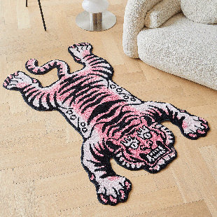 Tapis tigre tibétain 5 pi x 3,3 pi