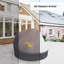 Housse pour lit de jour de patio en osier de 75,5 po de large Alleshia