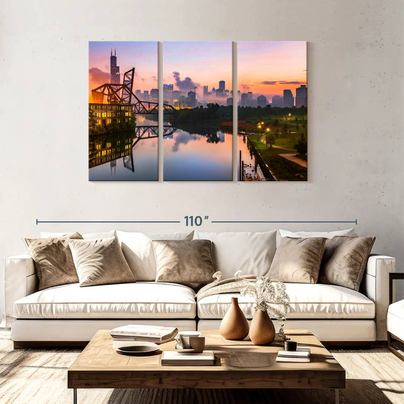 Rorry St. Charles Bridge Chicago, 48" H x 74" W