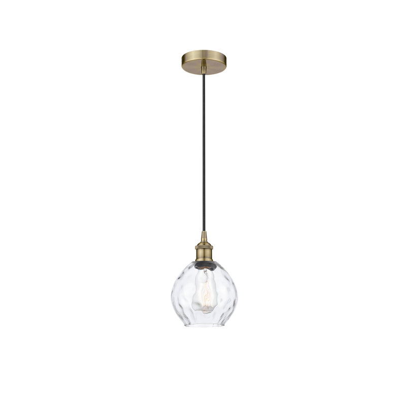 Luminaire suspendu simple à 1 lumière Oceanne, Laiton antique