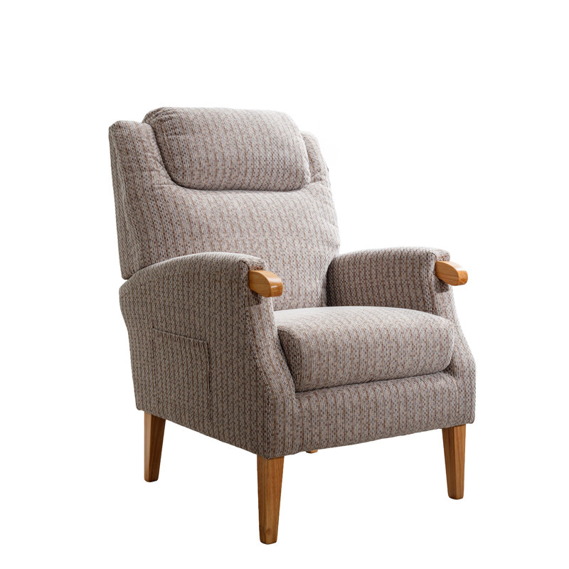 Spinnerstown 69cm Wide Tufted Polyester Armchair, Natural
