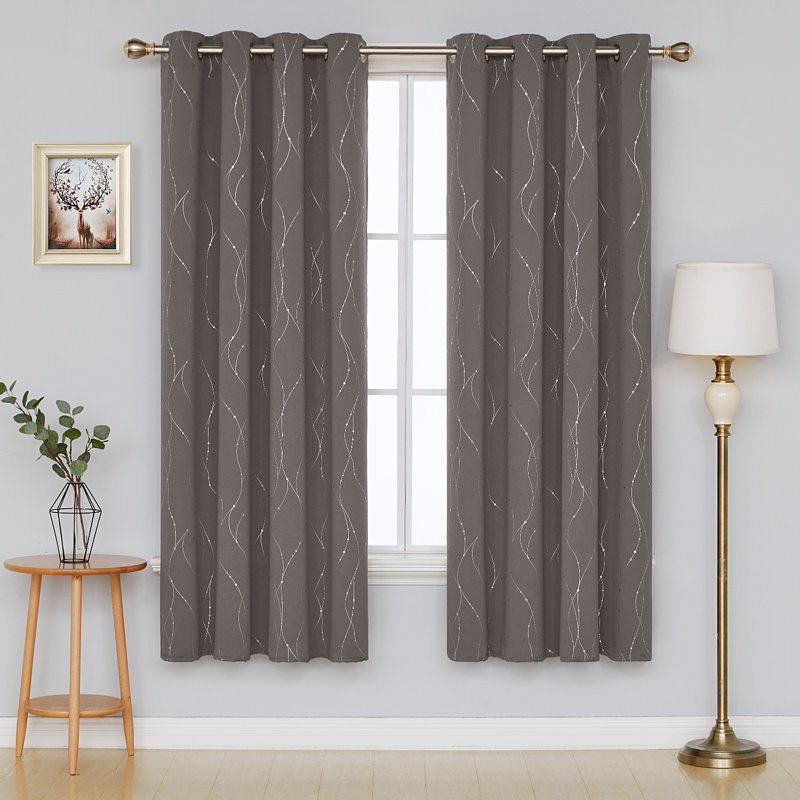 Cohmer Room Darkening Curtain Pair, 42" W x 95" L, Taupe