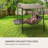 Palermo Lounger Double Swing Chair with Stand