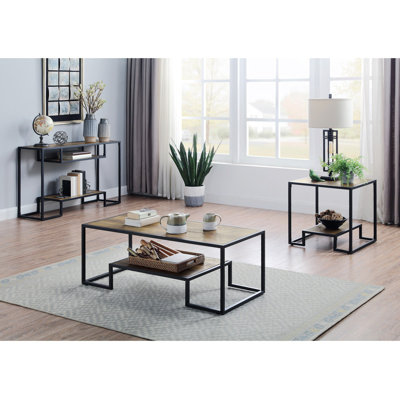 Console avec 2 tablettes de rangement