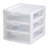 Sterilite Clearview Plastic Multipurpose Small 3 Drawer Desktop Storage Organization Unit for Home, Classrooms, or Office Spaces-103526230