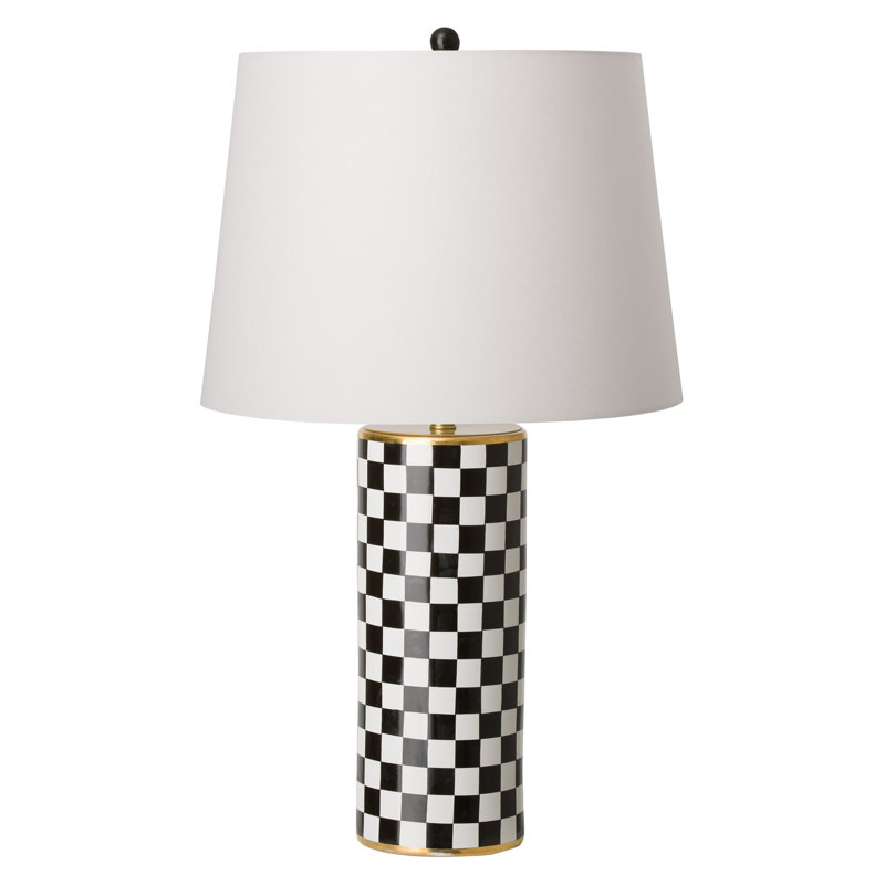 Lampe de table 32 po noir / blanc Fierros