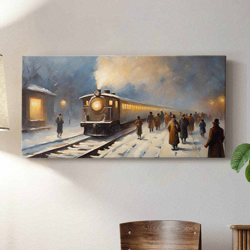 Série paysage - CCCCXXV - Toile tendue avec châssis - Prêt à être accroché, H 20 po x l 40 po