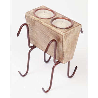 Candélabre en bois