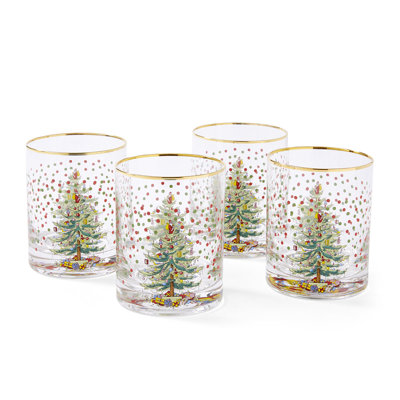Verres à pois DOF, ensemble de 4