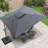 11' Square Cantilever Umbrella with Base and Soft 12 Colours Changing Light for Umbrella-100673674