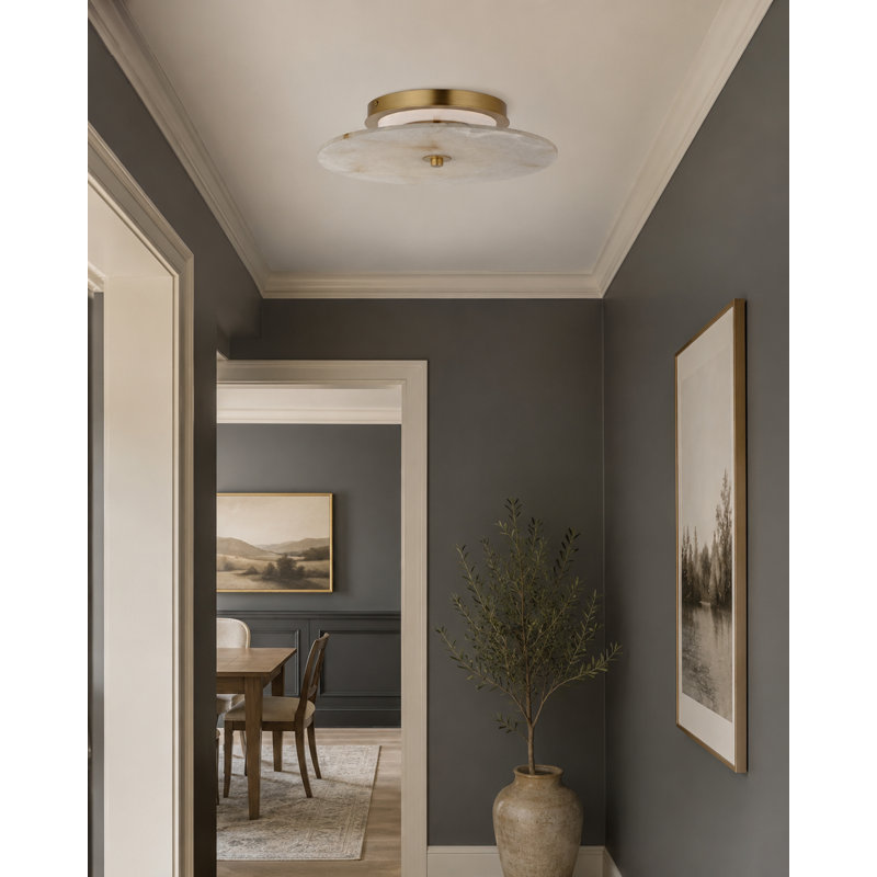 Alabaster LED Semi Flush Mount