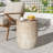 Patio Carved Side Table With Round Top-106259302