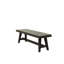 Banc de salle à manger contemporain 1 pièce gris, 4 pieds, siège en bois, bois d'hévéa et banc de 17 po de largeur pour une pièce de divertissement de style moderne, configuration en largeur