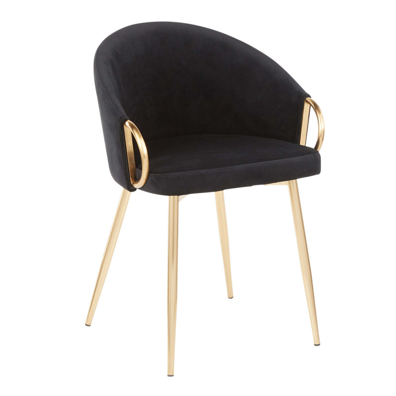 Chaise en métal et similicuir, Noir