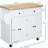 Kitchen Island on Wheels, Rolling Cart with Rubberwood Top, Spice Rack, Towel Rack and Drawers for Dining Room, White-1394575336
