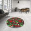 Rouge abstrait/Tapis décoratif vert-355466737