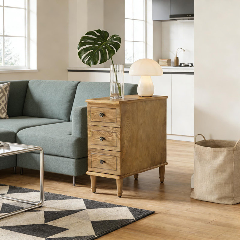 Console d'appoint étroite avec tiroir de rangement | Table de chevet polyvalente pour hall d'entrée | Idée de cadeau