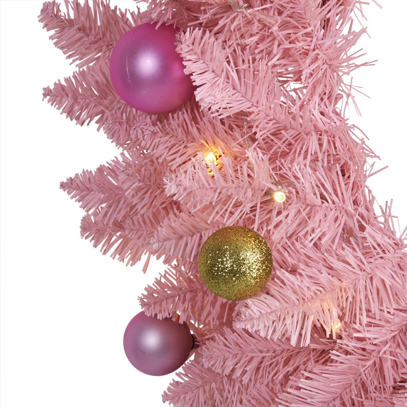 Faux Lighted Pine 24'' Wreath
