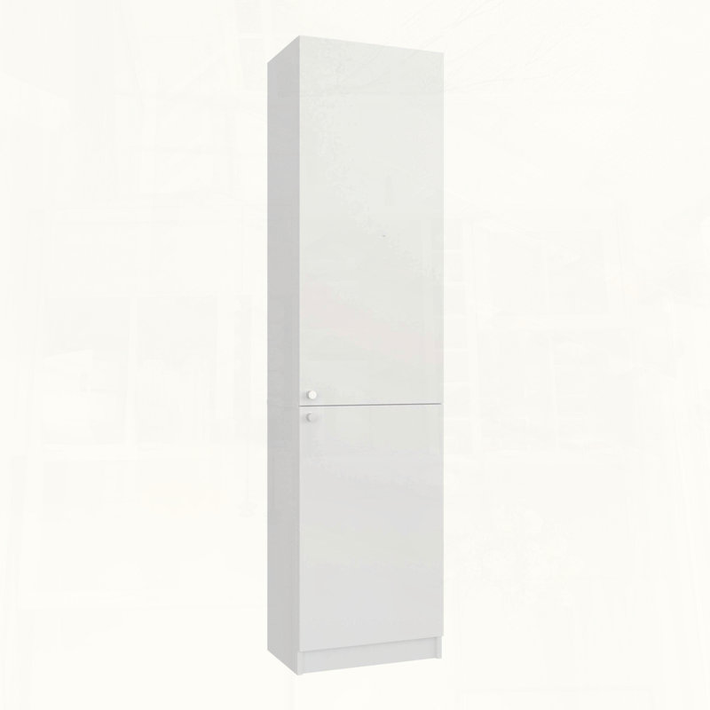 Armoire de rangement blanche à 5 tablettes, White