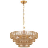 Luminaire suspendu tissé à la main 6 lumières Suzette 20 pouces