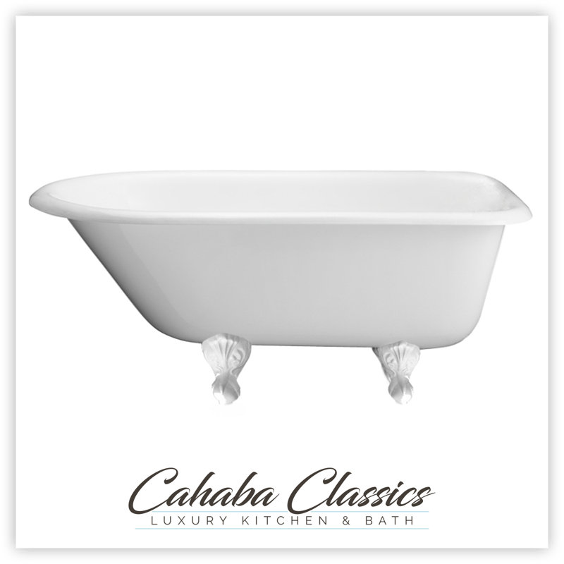 Baignoire de trempage à pattes 60" x 31", Blanc
