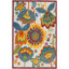 Tapis floral intérieur jaune / bleu / rouge intérieur / extérieur-624703369