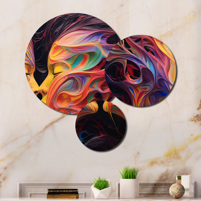 Ensemble de 3 décorations murales en métal