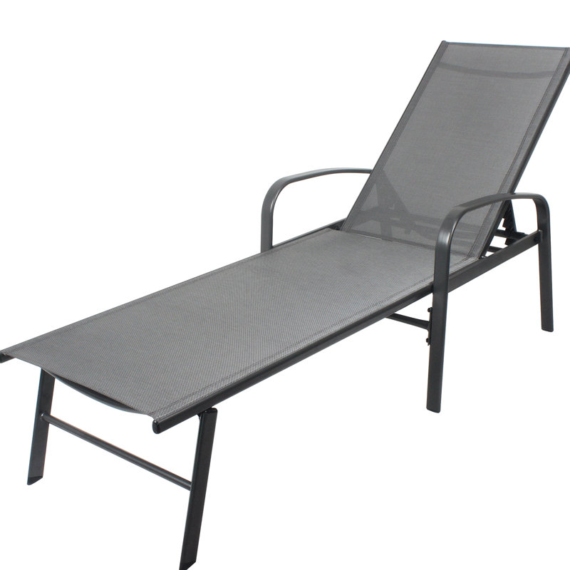 Jaharie Outdoor Metal Chaise Lounge