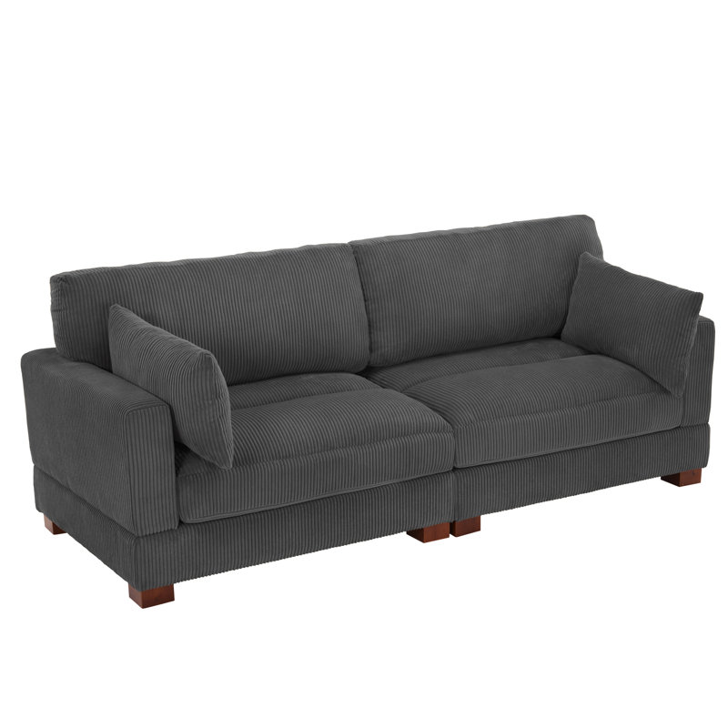 Bentura 217.7Cm Flared Arms Sofa, Grey